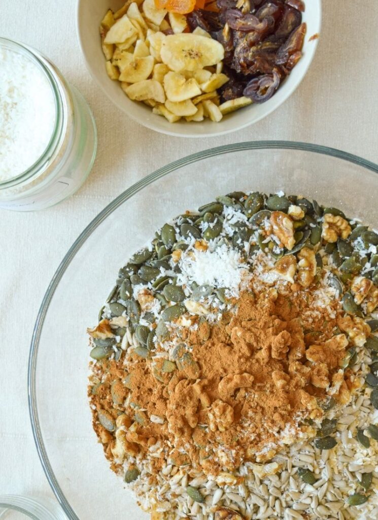 Granola ainekset